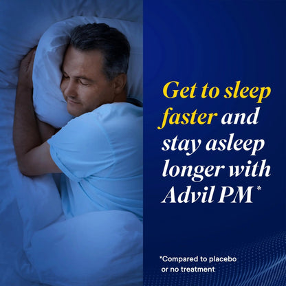 Advil PM Pain Reliever and Nighttime Sleep Aid, Pain Medicine with Ibuprofen for Pain Relief and Diphenhydramine Citrate for a Sleep Aid - 40 Coated Caplets - dailyvitalstore