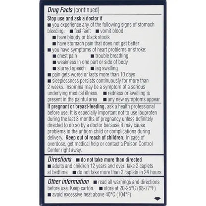 Advil PM Pain Reliever and Nighttime Sleep Aid, Pain Medicine with Ibuprofen for Pain Relief and Diphenhydramine Citrate for a Sleep Aid - 40 Coated Caplets - dailyvitalstore