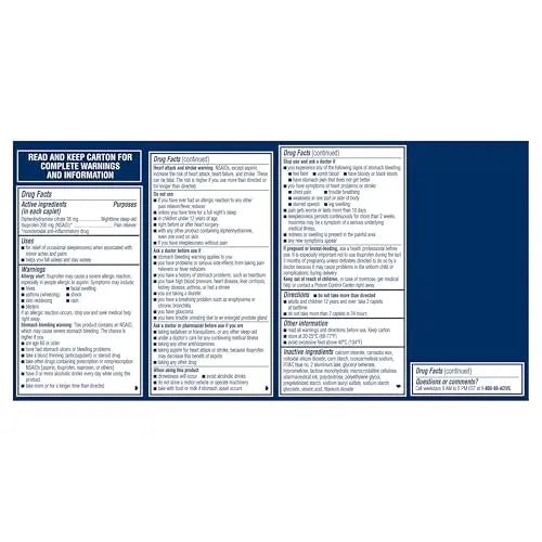 Advil PM Pain Reliever and Nighttime Sleep Aid, Pain Medicine with Ibuprofen for Pain Relief and Diphenhydramine Citrate for a Sleep Aid - 80 Coated Caplets - dailyvitalstore