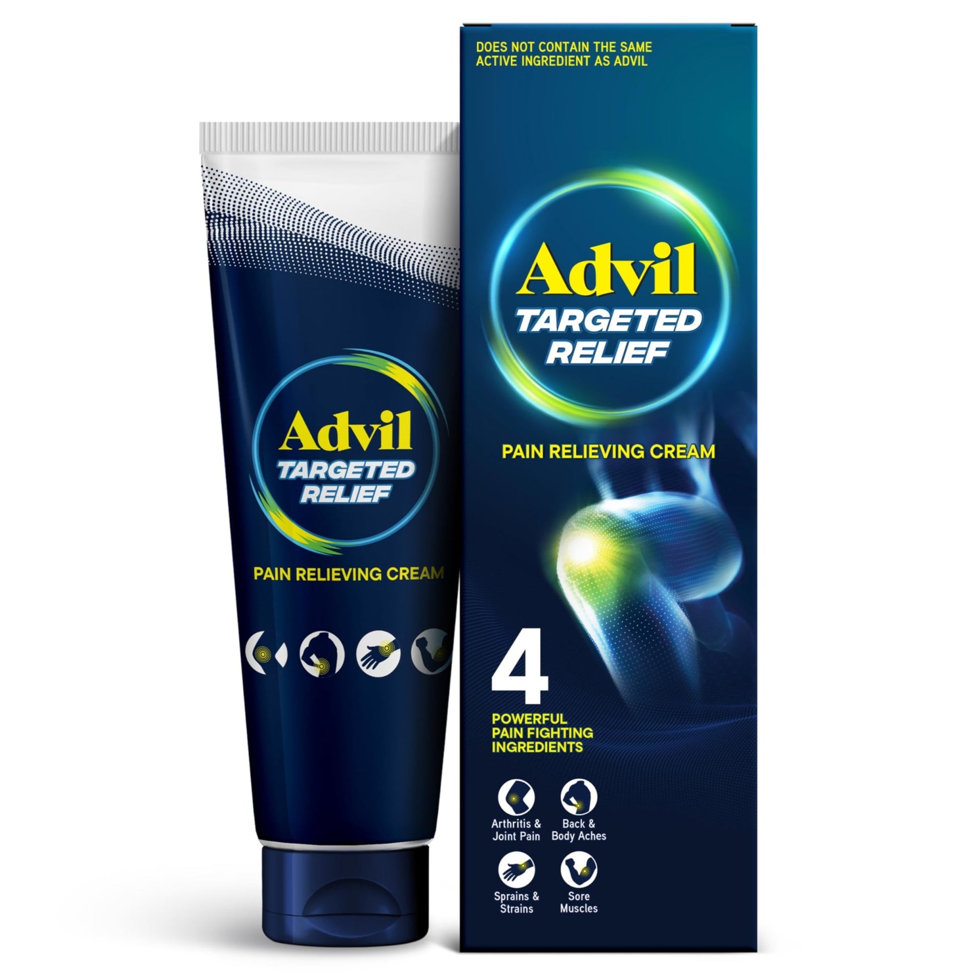 Advil Targeted Relief Pain Relieving Cream, Up to 8 Hours of Powerful Relief of Minor Arthritis Pain, Joint Pain, Lower Back Pain and Muscle Pain - 4 oz - dailyvitalstore