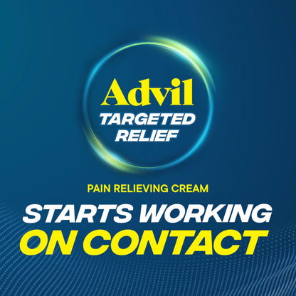 Advil Targeted Relief Pain Relieving Cream with Massage Applicator, Up to 8 Hours of Powerful Relief of Minor Arthritis Pain, Joint Pain, Lower Back Pain and Muscle Pain, 2.5 oz - dailyvitalstore
