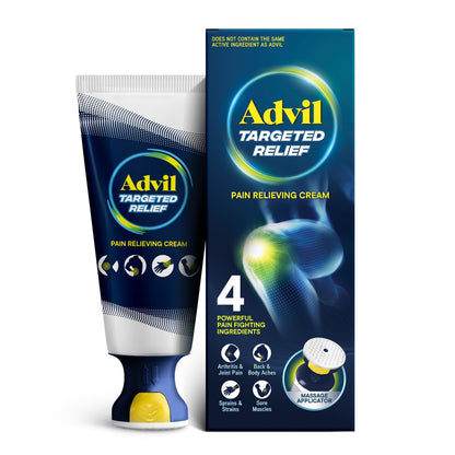 Advil Targeted Relief Pain Relieving Cream with Massage Applicator, Up to 8 Hours of Powerful Relief of Minor Arthritis Pain, Joint Pain, Lower Back Pain and Muscle Pain, 2.5 oz - dailyvitalstore