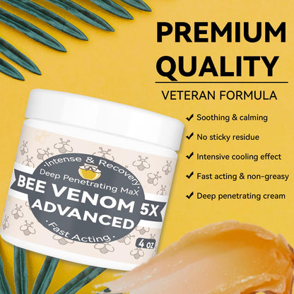 AEROMAXX Organic Bee Venom Muscle Joint Cream, 10x Maximum Caring Ointment, Soothe Shoulder, Back, Neck, Hands, Knuckles, Elbows, Feet, Leg, Knees, Ankle, Meniscus, for Adults, Elderly - dailyvitalstore