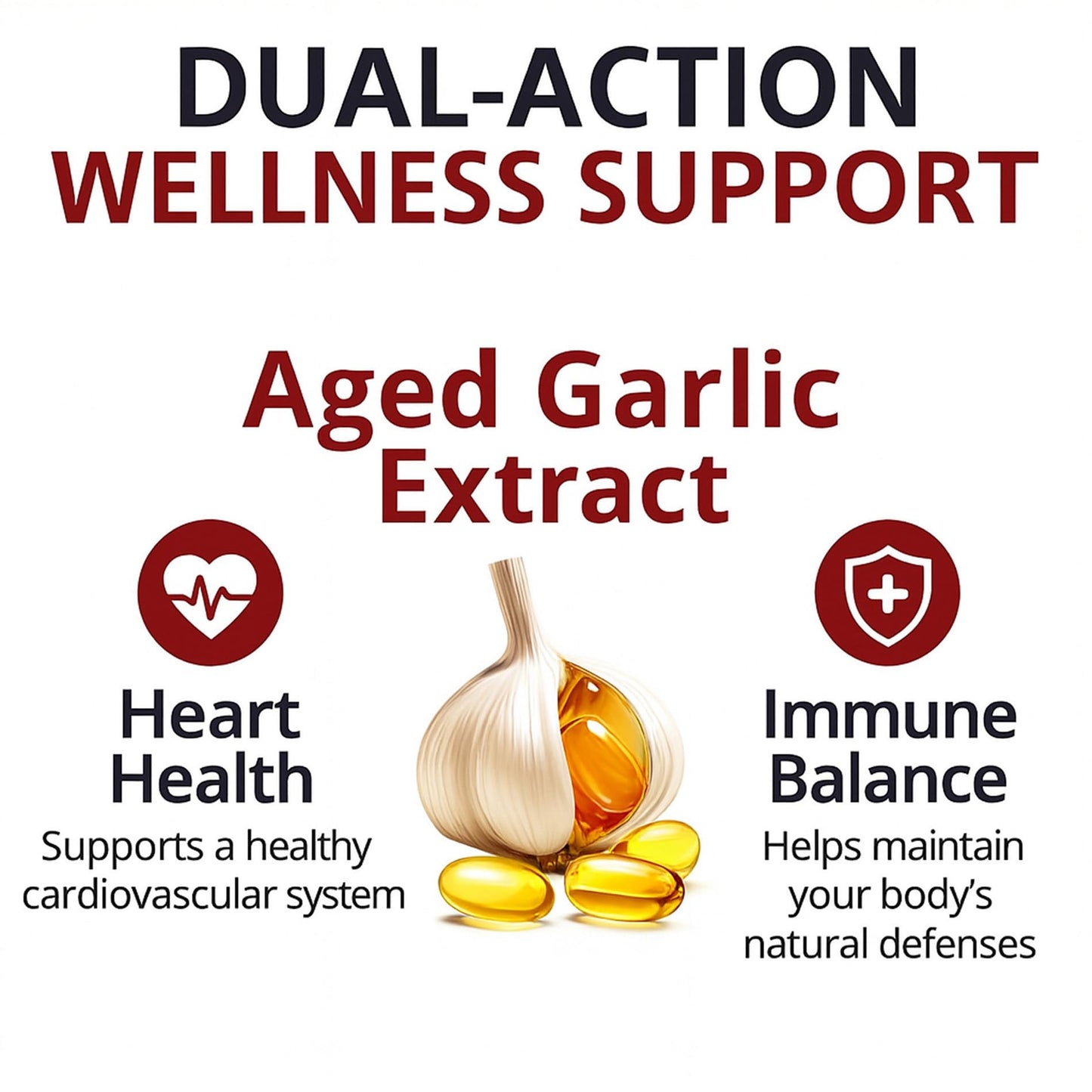 Aged Garlic Extract – 300 Count Odorless Garlic Supplement for Heart & Immune Support – Non-GMO, All-Natural Softgels, 2-Year Matured for Antioxidant Wellness (1) - dailyvitalstore