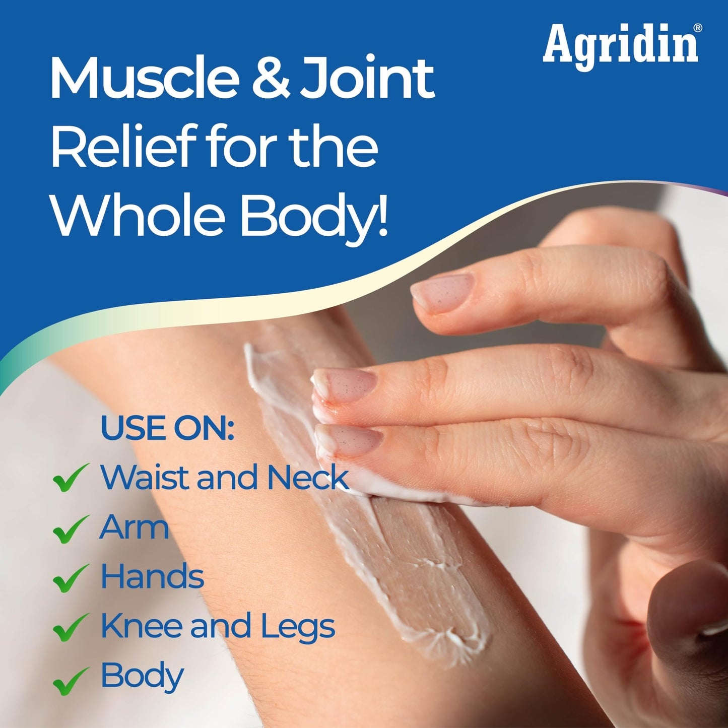 Agridin Arnica Pain Relief Cream for Joint & Muscle – Extra Strength Fast-Acting Formula – Targets Back, Knee, Neck, Hand, Foot Aches – Natural Massage Cream for Inflammation & Bruises - dailyvitalstore