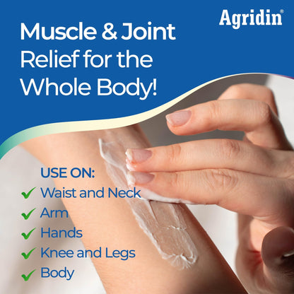 Agridin Arnica Pain Relief Cream for Joint & Muscle – Extra Strength Fast-Acting Formula – Targets Back, Knee, Neck, Hand, Foot Aches – Natural Massage Cream for Inflammation & Bruises - dailyvitalstore