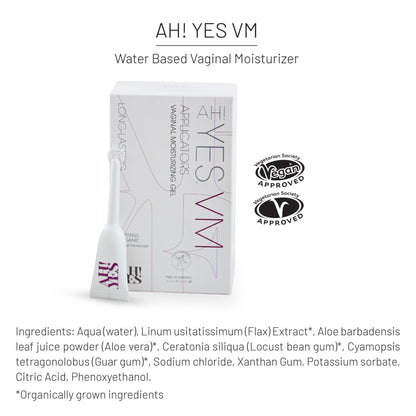 AH! YES® Long Lasting Vaginal Moisturizer for Vaginal Dryness, Water Based & Estrogen-Free, 6 Pre-Filled Applicators - dailyvitalstore