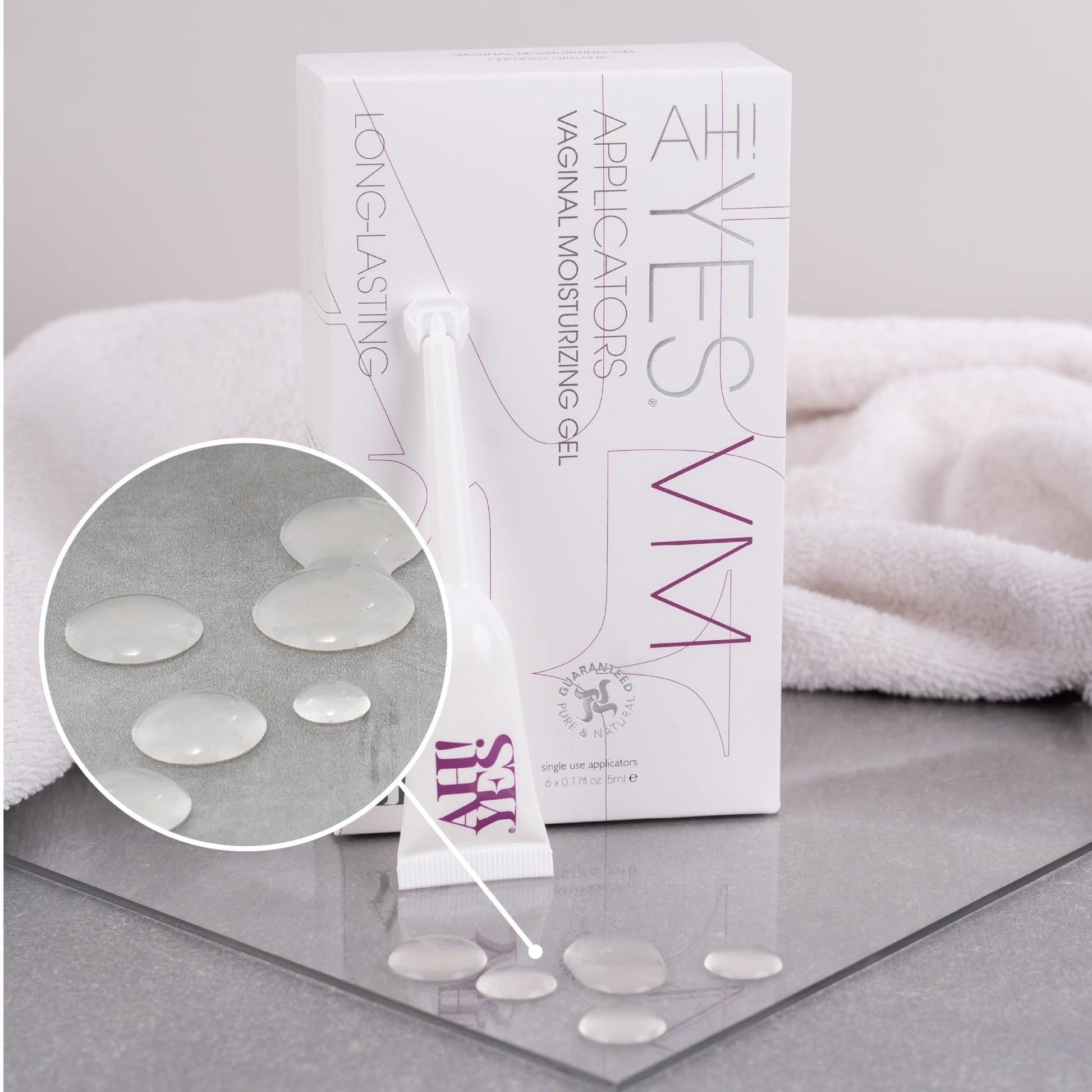 AH! YES® Long Lasting Vaginal Moisturizer for Vaginal Dryness, Water Based & Estrogen-Free, 6 Pre-Filled Applicators - dailyvitalstore