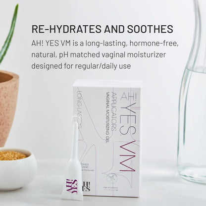 AH! YES® Long Lasting Vaginal Moisturizer for Vaginal Dryness, Water Based & Estrogen-Free, 6 Pre-Filled Applicators - dailyvitalstore