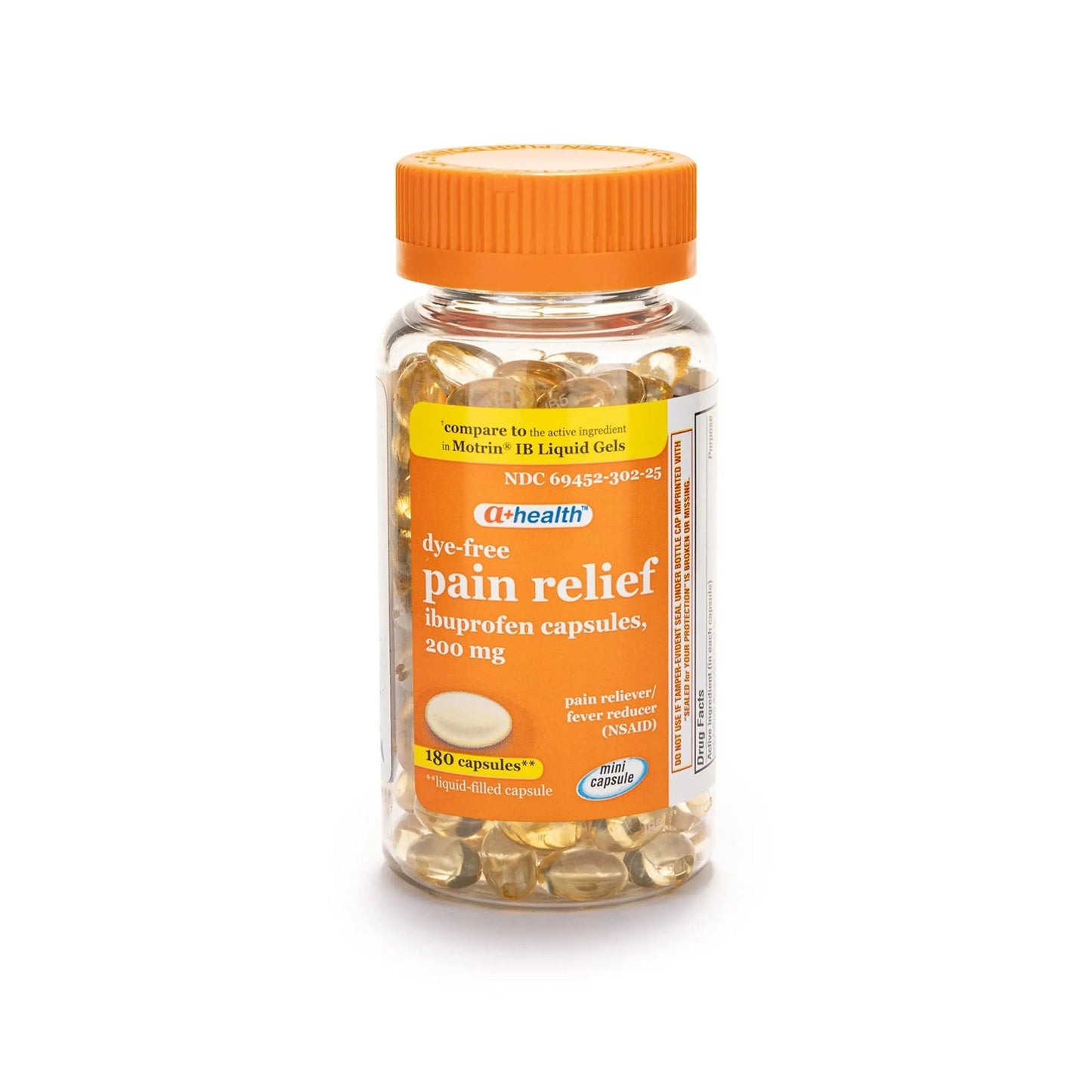 A+Health Dye-Free Ibuprofen 200 Mg Mini Softgels, Pain Reliever/Fever Reducer (NSAID), 180 Count - dailyvitalstore
