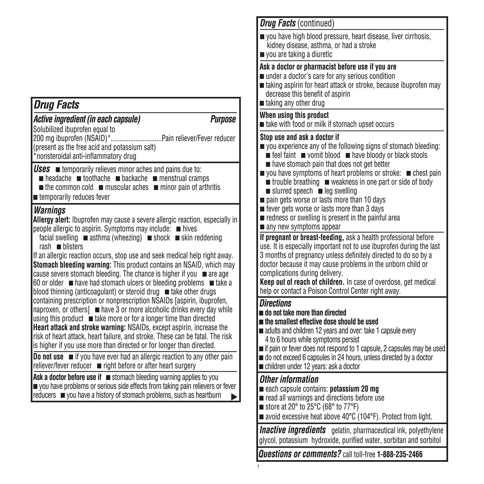A+Health Dye-Free Ibuprofen 200 Mg Mini Softgels, Pain Reliever/Fever Reducer (NSAID), 180 Count - dailyvitalstore