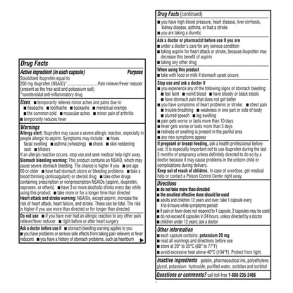 A+Health Dye-Free Ibuprofen 200 Mg Mini Softgels, Pain Reliever/Fever Reducer (NSAID), 180 Count - dailyvitalstore