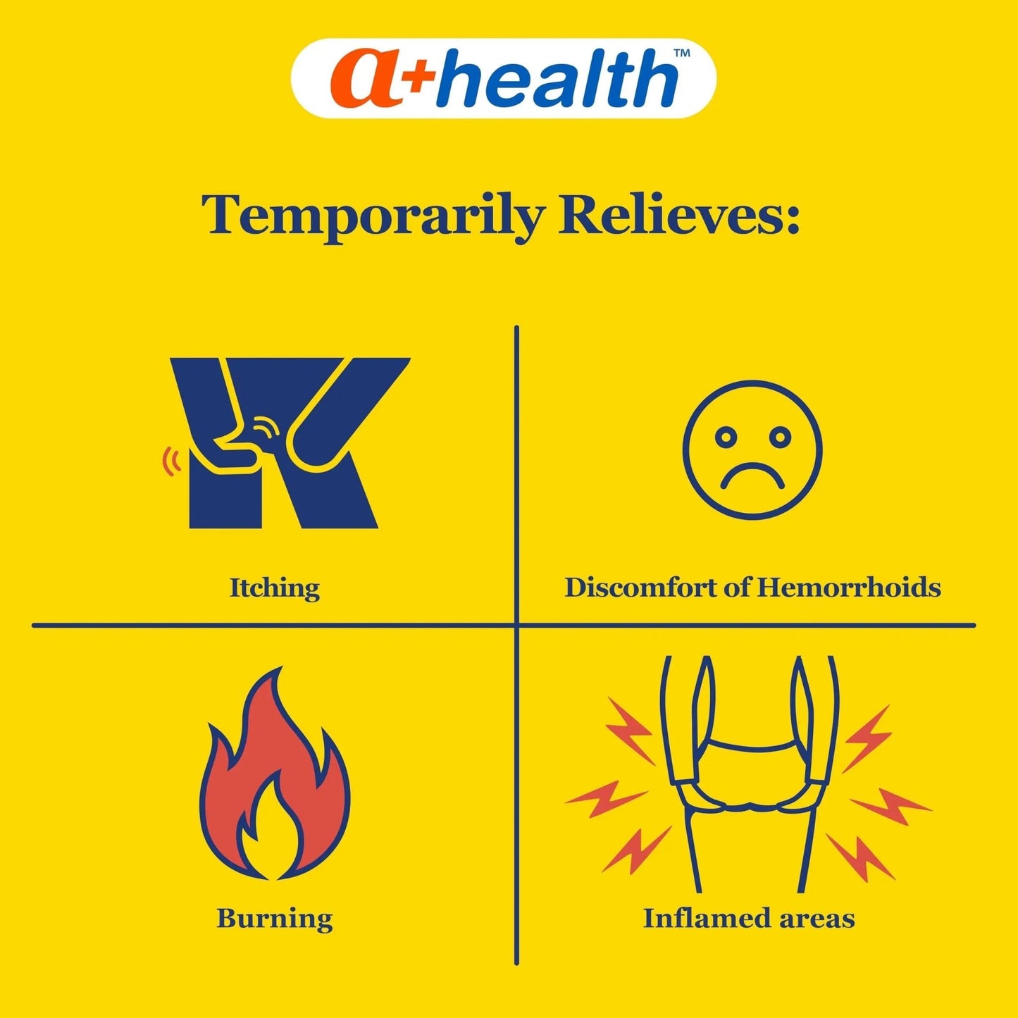 A+Health Hemorrhoid Treatment, Hemorrhoidal Ointment Relieves Symptoms of Burning, Itching, Discomfort, 2 Ounce Tube with Applicator, Reduces Irritation and Pain Relief - dailyvitalstore