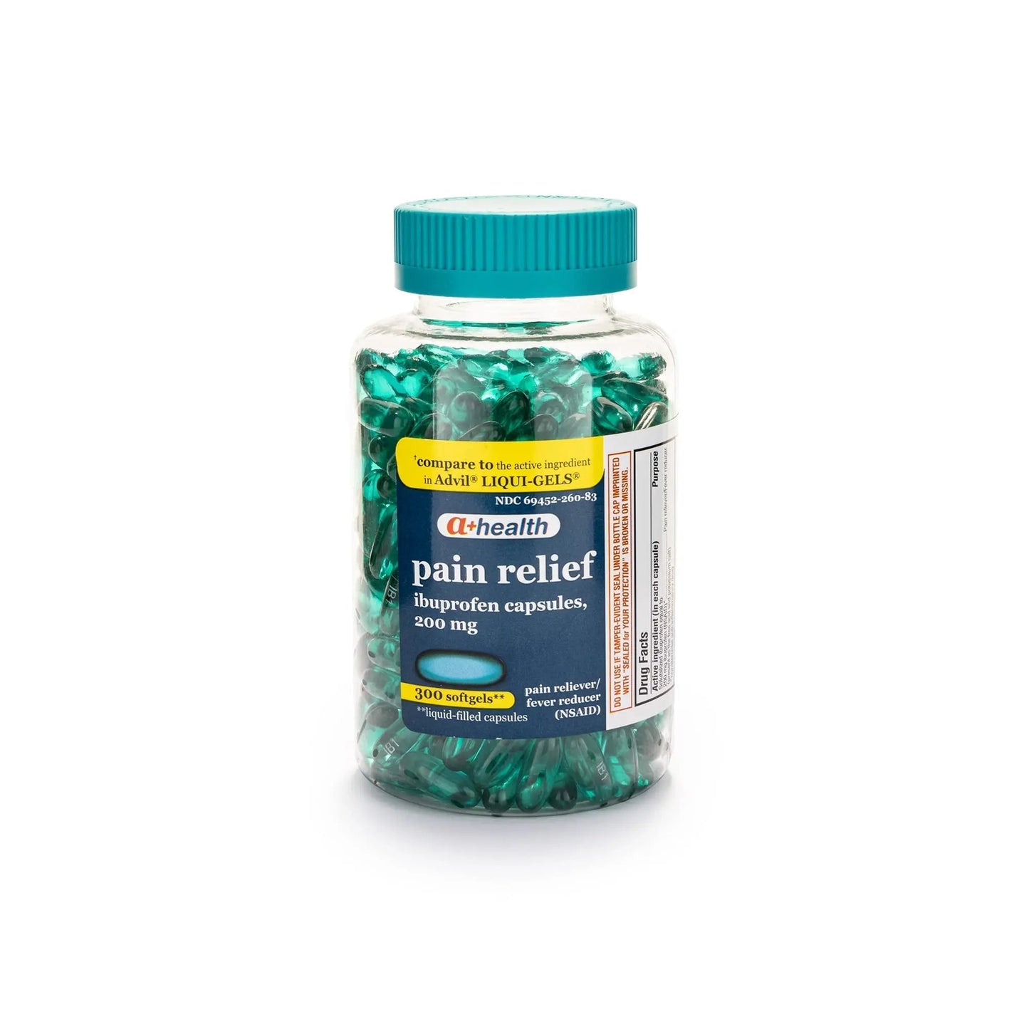 A+Health Ibuprofen 200 Mg Softgels, Pain Reliever/Fever Reducer (NSAID), 300 Count - dailyvitalstore