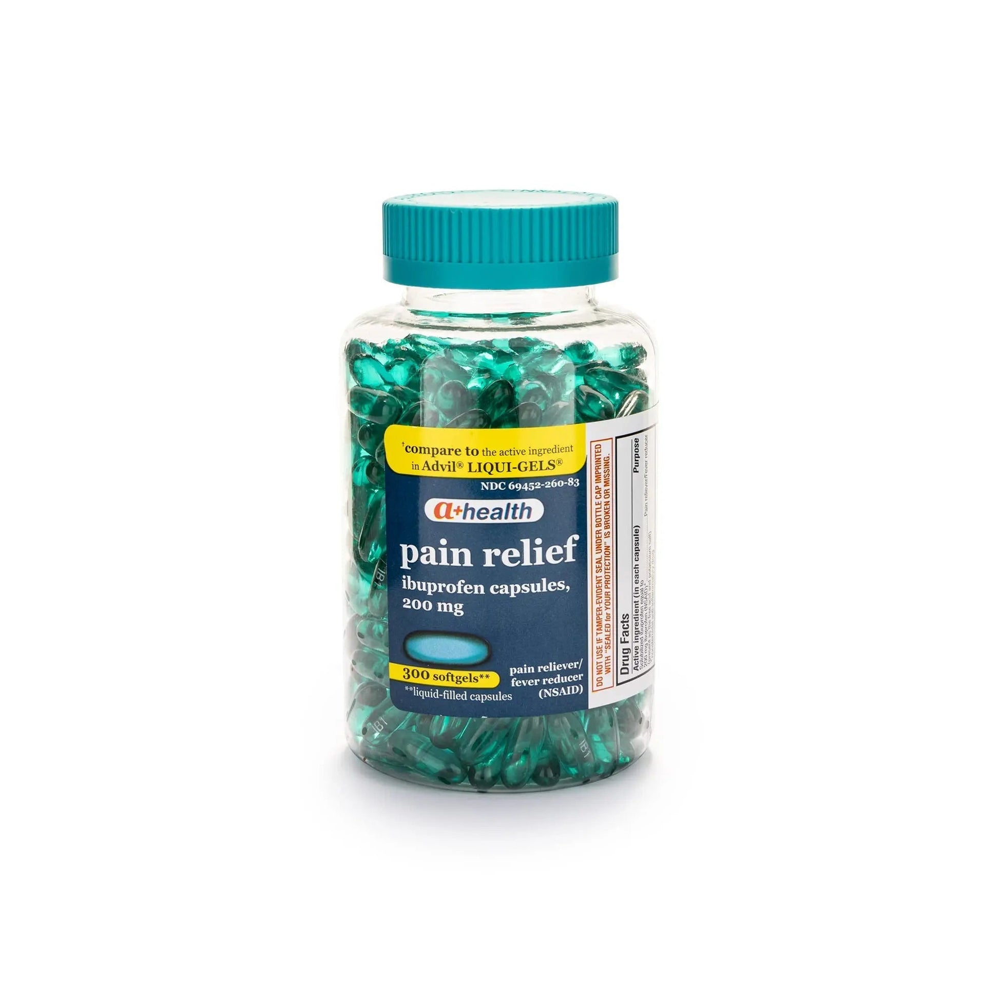 A+Health Ibuprofen 200 Mg Softgels, Pain Reliever/Fever Reducer (NSAID), 300 Count - dailyvitalstore
