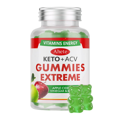 Ahete Keto Apple Cider Vinegar Gummies with Vitamin B6, B12, Folate & Beet Root, Keto ACV Gummies Supports Daily Wellness & Metabolism, Natural Apple Flavor, 60 Gummies (30 Day Supply) - dailyvitalstore