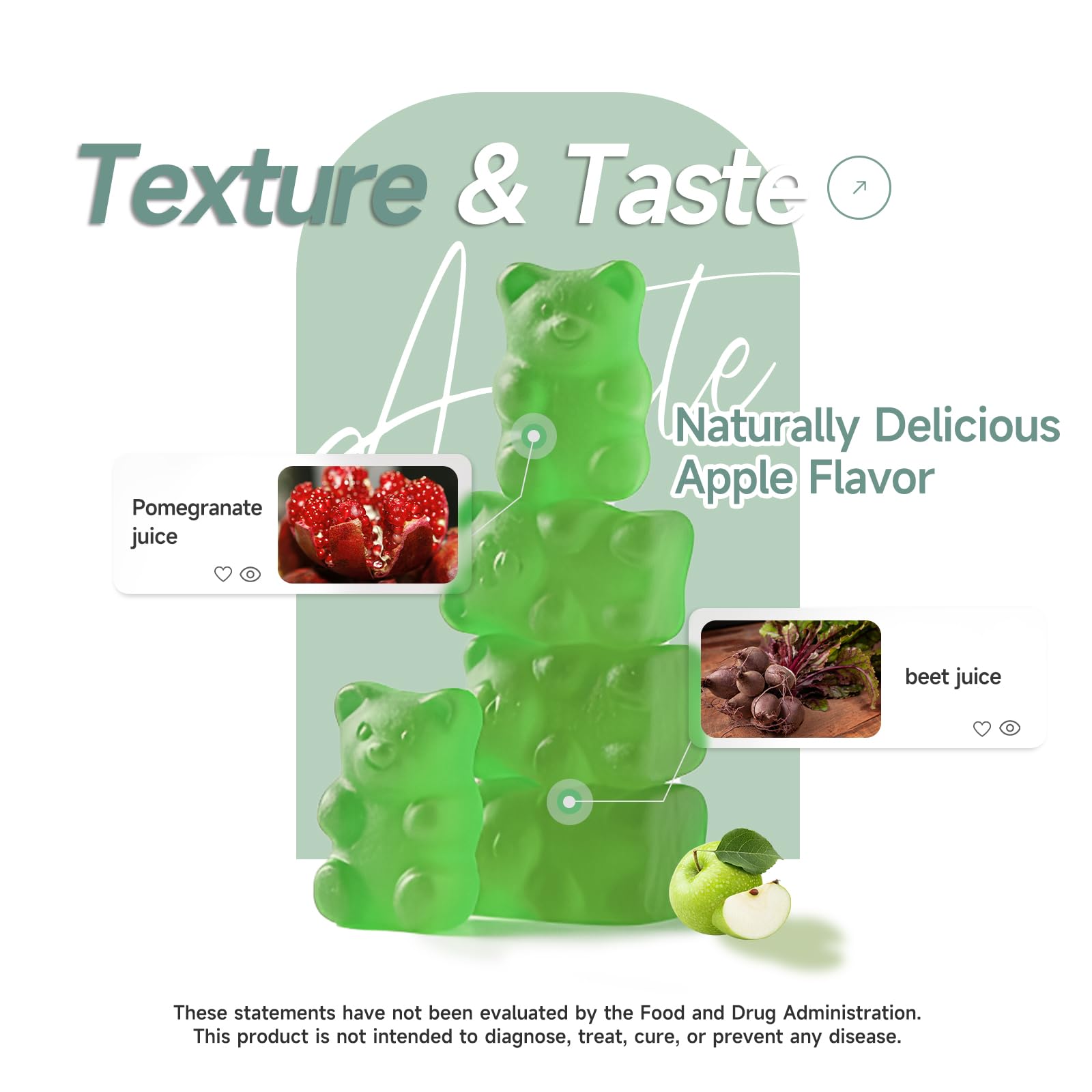 Ahete Keto Apple Cider Vinegar Gummies with Vitamin B6, B12, Folate & Beet Root, Keto ACV Gummies Supports Daily Wellness & Metabolism, Natural Apple Flavor, 60 Gummies (30 Day Supply) - dailyvitalstore