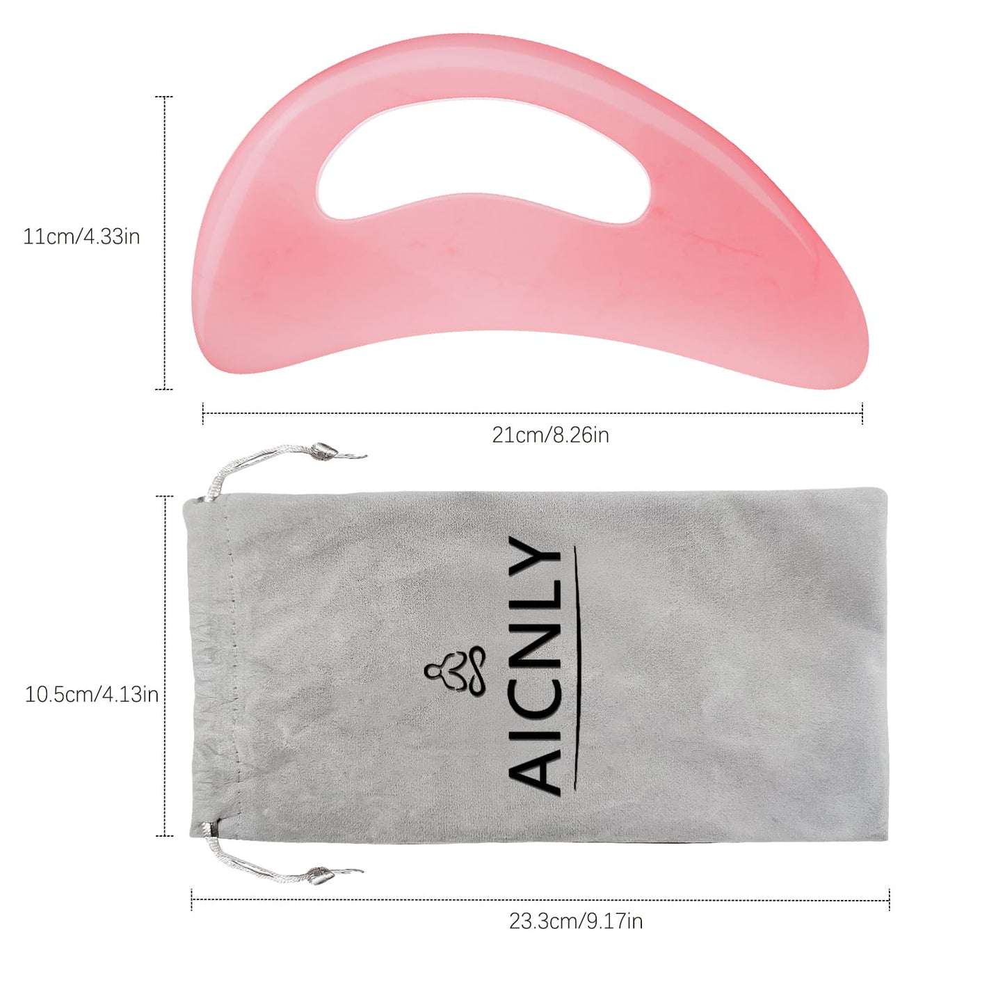 AICNLY Large Gua Sha Massage Tool, Lymphatic Drainage Massager, Muscle Scraping Massage Tools, Body Sculpting Anti Cellulite Tools for Man and Women (Pink) - dailyvitalstore