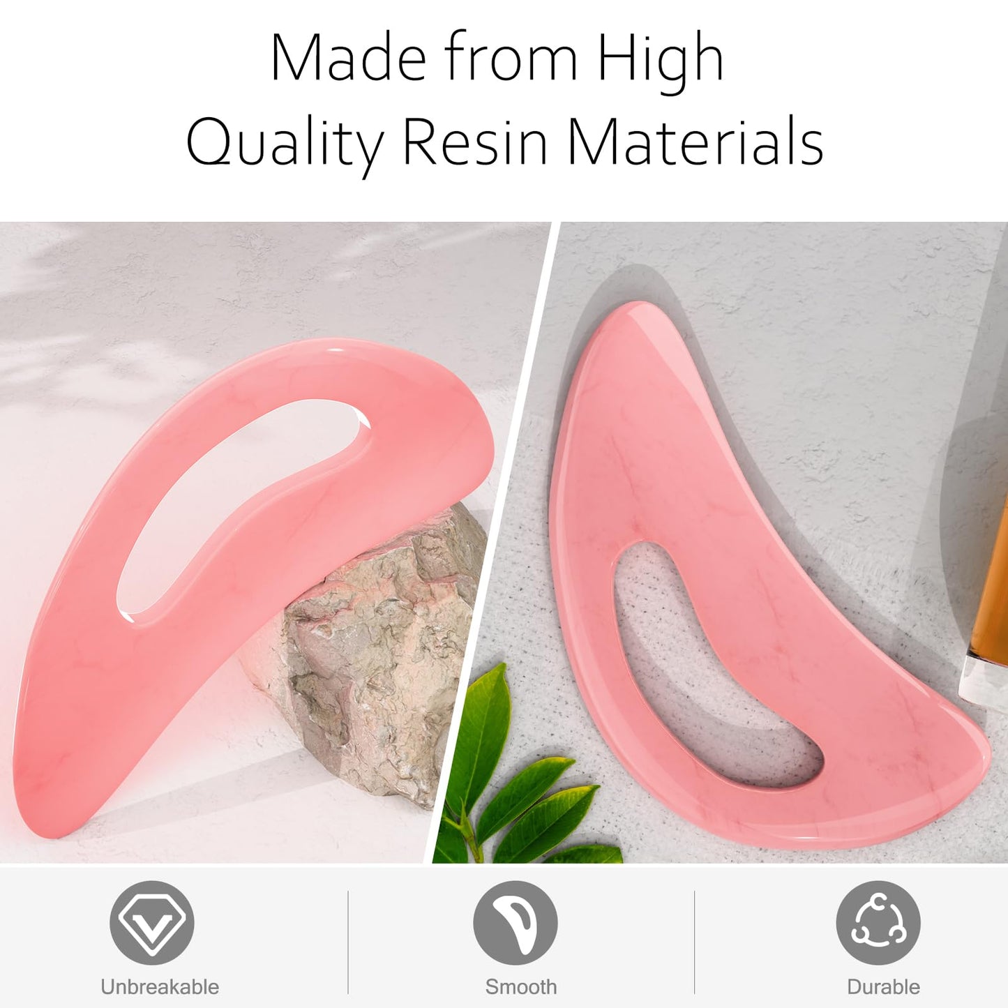 AICNLY Large Gua Sha Massage Tool, Lymphatic Drainage Massager, Muscle Scraping Massage Tools, Body Sculpting Anti Cellulite Tools for Man and Women (Pink) - dailyvitalstore