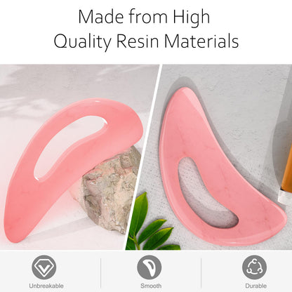 AICNLY Large Gua Sha Massage Tool, Lymphatic Drainage Massager, Muscle Scraping Massage Tools, Body Sculpting Anti Cellulite Tools for Man and Women (Pink) - dailyvitalstore