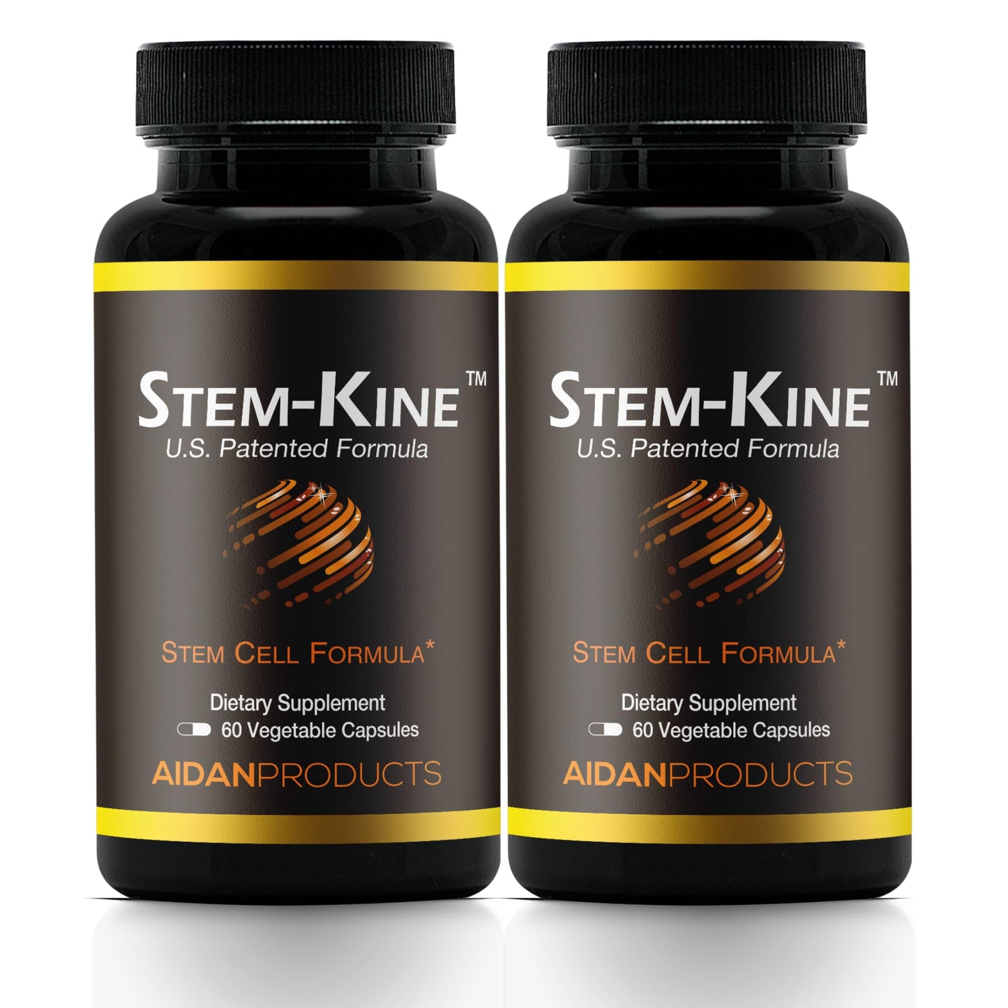 Aidan Products Stem-Kine Stem Cell Supplements, Clinically Proven to Increase Circulating Stem Cells, Pack of 2, Promoting Healing and Anti-Aging, 2 Pack of 60 Capsules Each - dailyvitalstore