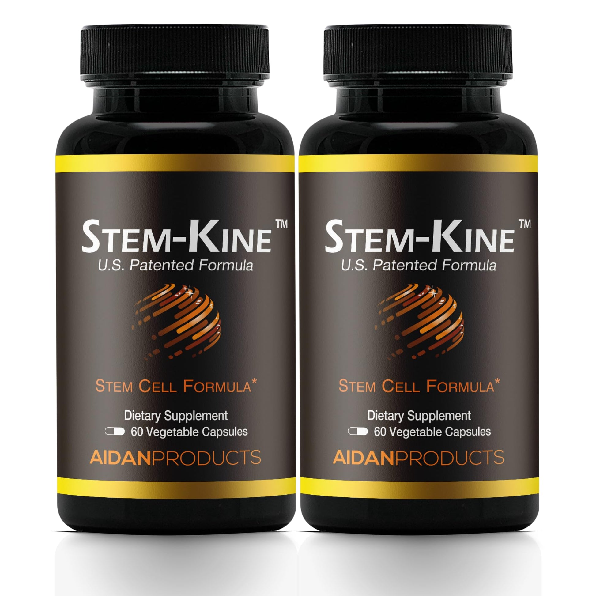 Aidan Products Stem-Kine Stem Cell Supplements, Clinically Proven to Increase Circulating Stem Cells, Pack of 2, Promoting Healing and Anti-Aging, 2 Pack of 60 Capsules Each - dailyvitalstore