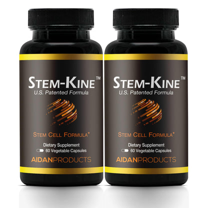 Aidan Products Stem-Kine Stem Cell Supplements, Clinically Proven to Increase Circulating Stem Cells, Pack of 2, Promoting Healing and Anti-Aging, 2 Pack of 60 Capsules Each - dailyvitalstore