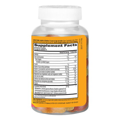 Airborne 750mg Vitamin C Immune Support Supplement Gummies for Adults, Assorted Fruit Flavor, Gluten Free Crafted Blend with Powerful Antioxidants Vitamins A C & E, 42 Gummies (2 Pack) - dailyvitalstore