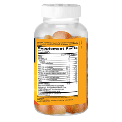 Airborne 750mg Vitamin C Immune Support Supplement Gummies for Adults, Zesty Orange Flavor, Gluten Free Crafted Blend with Powerful Antioxidants Vitamins A C & E, 63 Gummies (3 Pack) - dailyvitalstore