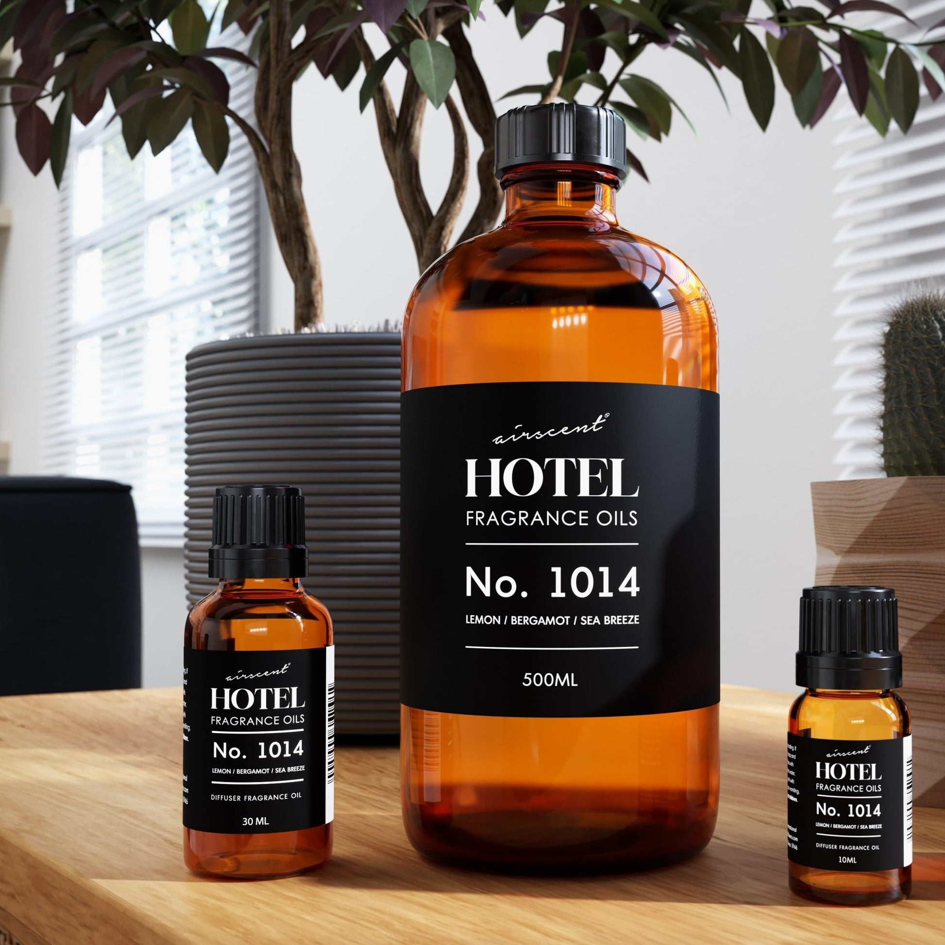 AirScent Hotel Diffuser Oil No. 1014 - The Iconic 5-Star Hotel Coastal Blend - Lemon Bergamot Sea Breeze - Fragrance Oil for Ultrasonic and Waterless Diffusers and Crafting - 500 mL - dailyvitalstore