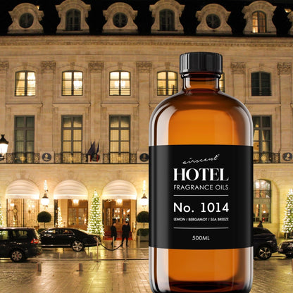 AirScent Hotel Diffuser Oil No. 1014 - The Iconic 5-Star Hotel Coastal Blend - Lemon Bergamot Sea Breeze - Fragrance Oil for Ultrasonic and Waterless Diffusers and Crafting - 500 mL - dailyvitalstore