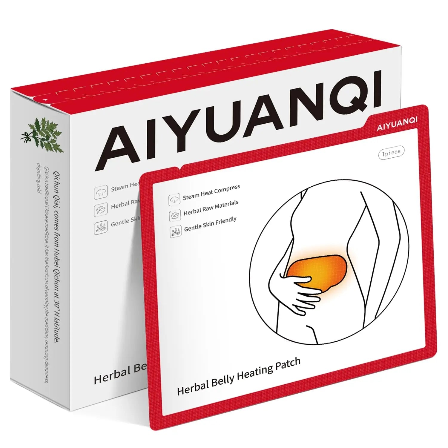 AIYUANQI 3PCS Menstrual Cramps Herbal Heating Patches for Pain Relief, Self-Heating Mugwort Patches, Full Abdomen Cover and Skin-friendly Comfortable, Rapid Heating and Keep Warm, Ideal Gift for Women - dailyvitalstore