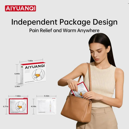 AIYUANQI 3PCS Menstrual Cramps Herbal Heating Patches for Pain Relief, Self-Heating Mugwort Patches, Full Abdomen Cover and Skin-friendly Comfortable, Rapid Heating and Keep Warm, Ideal Gift for Women - dailyvitalstore