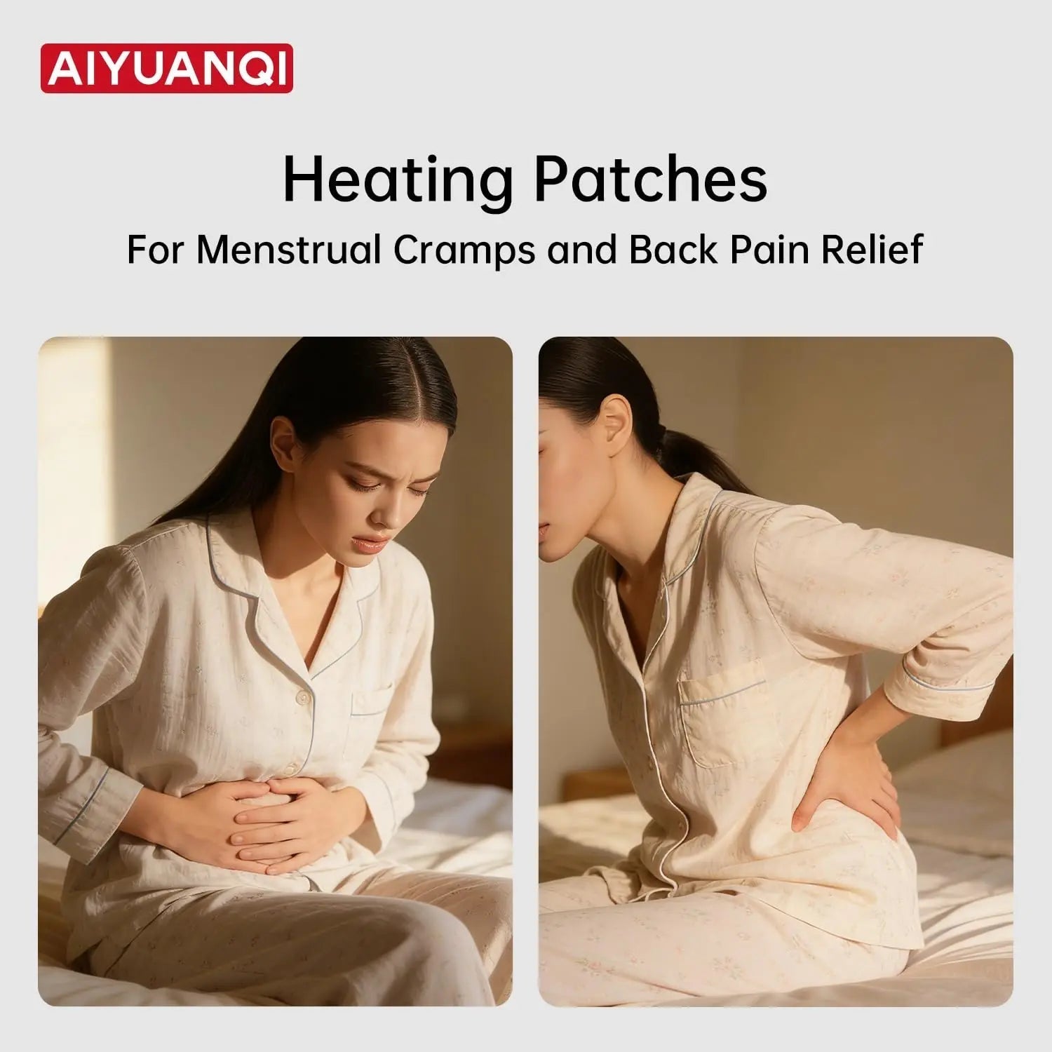 AIYUANQI 3PCS Menstrual Cramps Herbal Heating Patches for Pain Relief, Self-Heating Mugwort Patches, Full Abdomen Cover and Skin-friendly Comfortable, Rapid Heating and Keep Warm, Ideal Gift for Women - dailyvitalstore