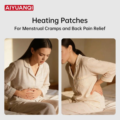 AIYUANQI 3PCS Menstrual Cramps Herbal Heating Patches for Pain Relief, Self-Heating Mugwort Patches, Full Abdomen Cover and Skin-friendly Comfortable, Rapid Heating and Keep Warm, Ideal Gift for Women - dailyvitalstore