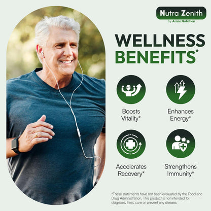AKG Anti-Aging & Energy Boost Supplement with Vitamin B6, Vitamin C & L-Arginine – 60 Capsules for Youthful Skin, Cellular Renewal & Vitality Support - dailyvitalstore