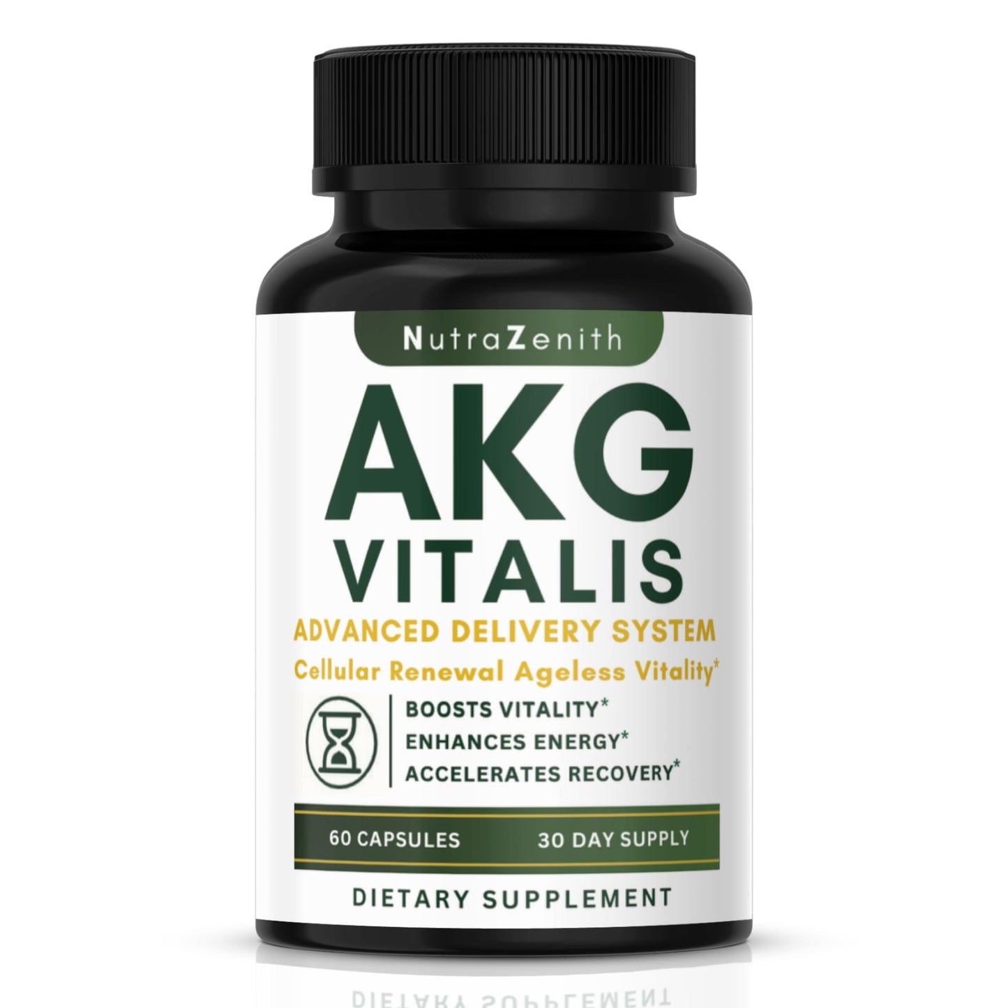 AKG Anti-Aging & Energy Boost Supplement with Vitamin B6, Vitamin C & L-Arginine – 60 Capsules for Youthful Skin, Cellular Renewal & Vitality Support - dailyvitalstore