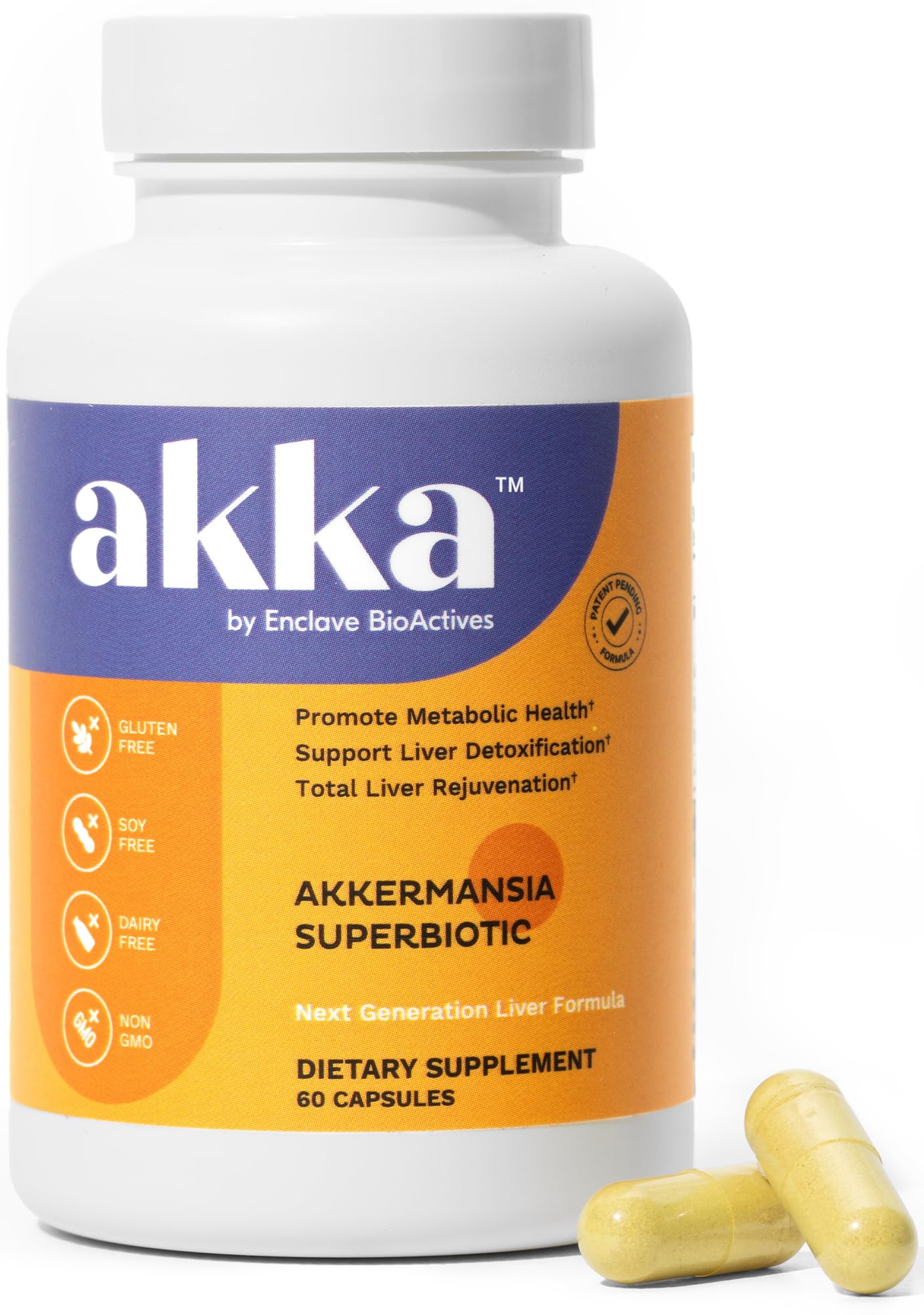 AKKA Premium Liver Cleanse Detox & Repair Superbiotic - Supports Liver Health & Function, Boosts Energy, Digestion & Metabolism with Bioavailable Pasteurized Akkermansia, Non-GMO, Gluten-Free, 60 Caps - dailyvitalstore