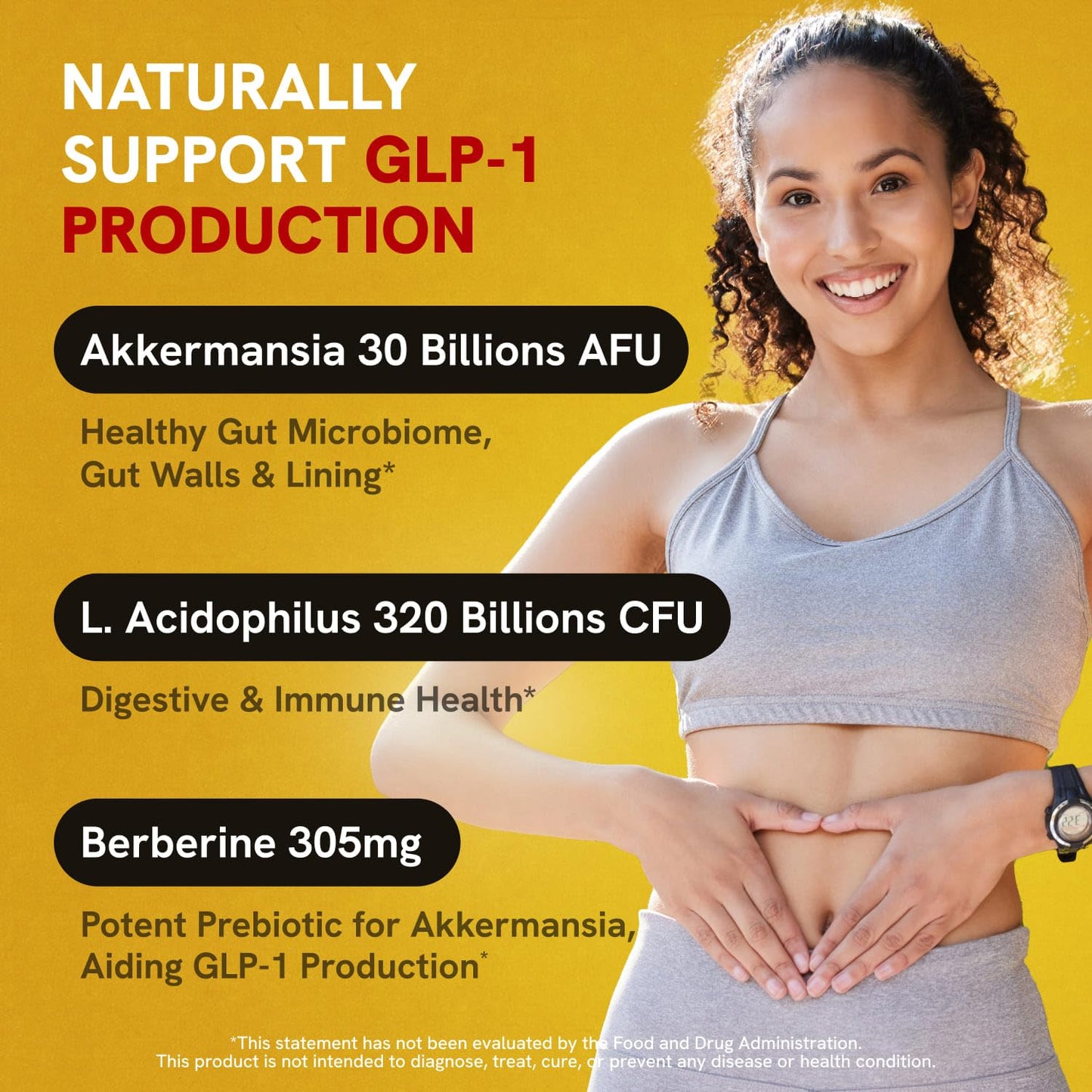 Akkermansia Muciniphila Probiotics 320 Billion CFU| Probiotic and Prebiotic | Akkermansia Probiotics for gut health | Inulin Prebiotic Fiber Capsules Astaxanthin & Berberine & Chromium | 120 capsules - dailyvitalstore