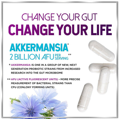 Akkermansia Probiotic - 2 Billion AFU per Serving - Best Strain Production Support with Prebiotic Fiber for Natural Digestive & Gut Health - dailyvitalstore