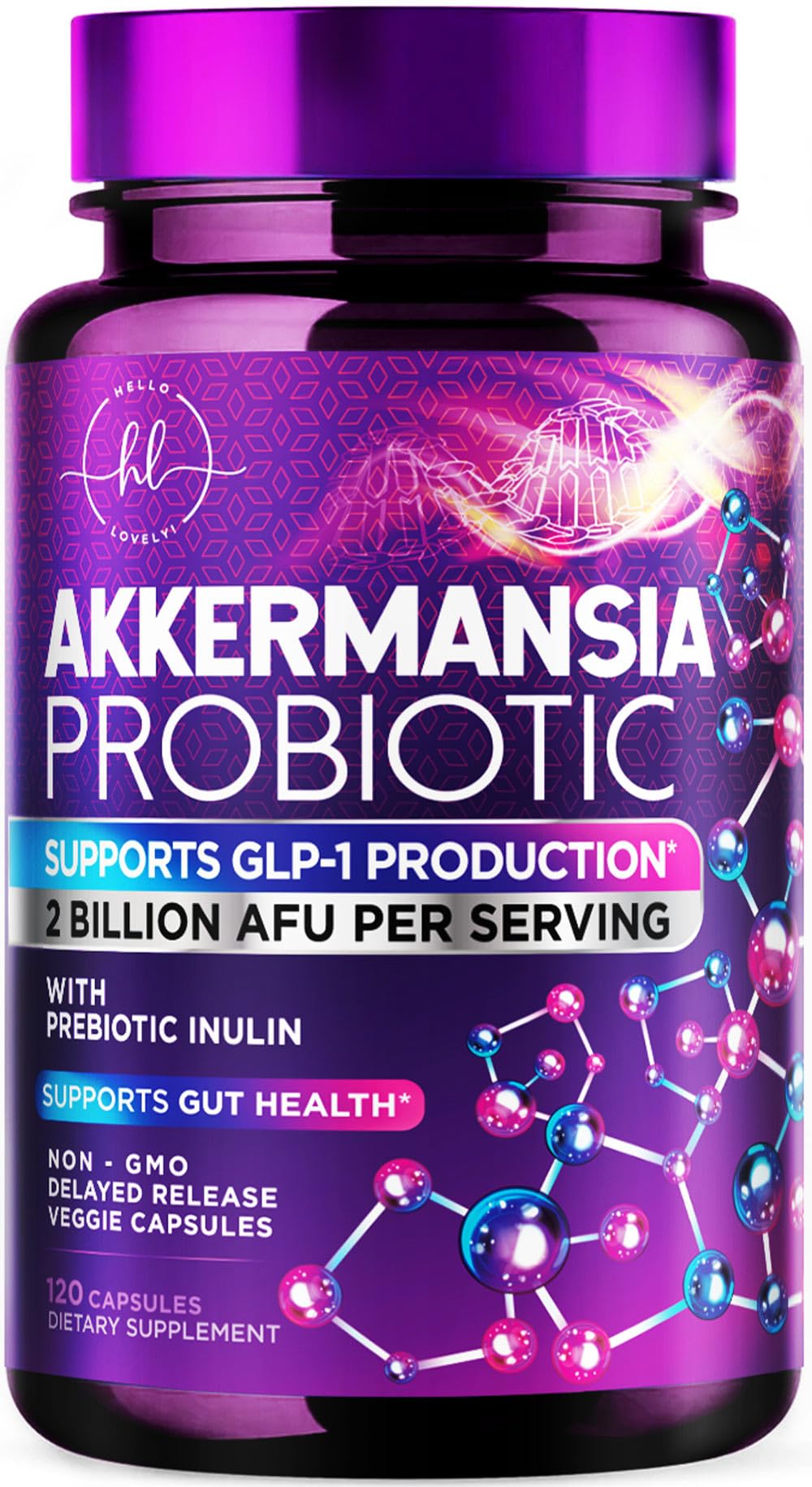Akkermansia Probiotic - 2 Billion AFU per Serving - Best Strain Production Support with Prebiotic Fiber for Natural Digestive & Gut Health - dailyvitalstore