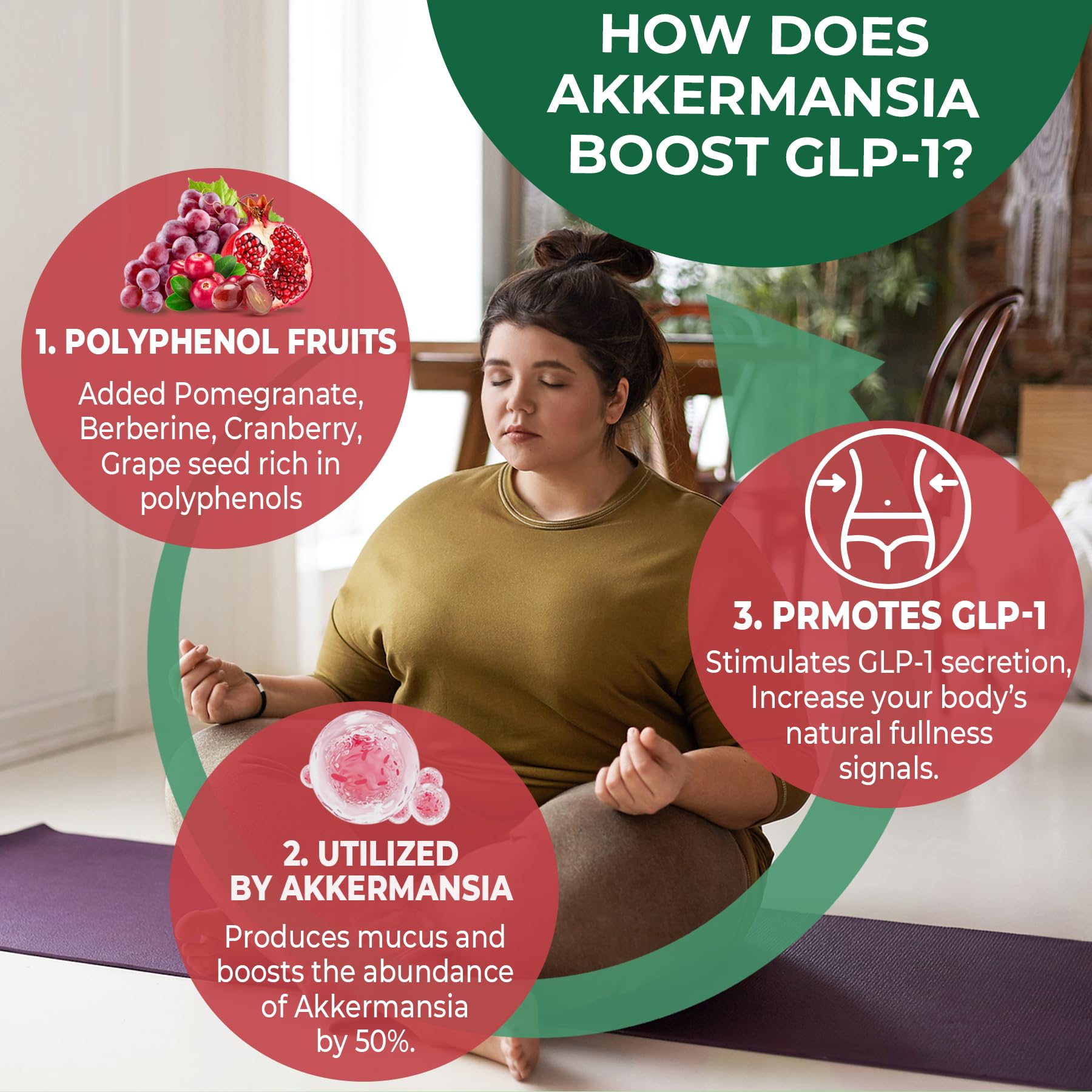 Akkermansia Probiotics Gummies with Prebiotics Fiber, 300 Billion AFU Akkermansia Muciniphila, with Polyphenol Fruits, Resistant Starch - dailyvitalstore