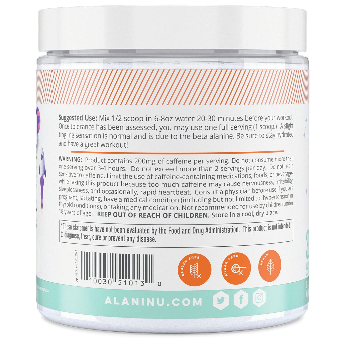 Alani Nu Pre Workout Powder GLAXAY Lemonade, Amino Energy Boost, Endurance Supplement, Sugar Free, 200mg Caffeine, L-Theanine, Beta-Alanine, L-Citrulline, 30 Servings - dailyvitalstore