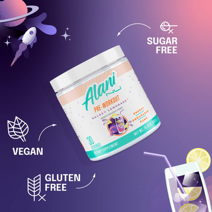 Alani Nu Pre Workout Powder GLAXAY Lemonade, Amino Energy Boost, Endurance Supplement, Sugar Free, 200mg Caffeine, L-Theanine, Beta-Alanine, L-Citrulline, 30 Servings - dailyvitalstore