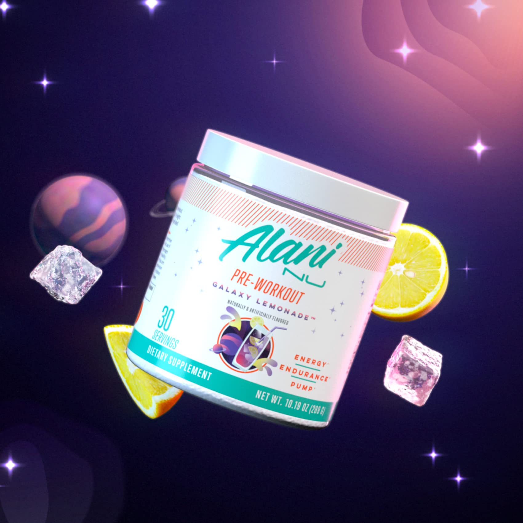 Alani Nu Pre Workout Powder GLAXAY Lemonade, Amino Energy Boost, Endurance Supplement, Sugar Free, 200mg Caffeine, L-Theanine, Beta-Alanine, L-Citrulline, 30 Servings - dailyvitalstore