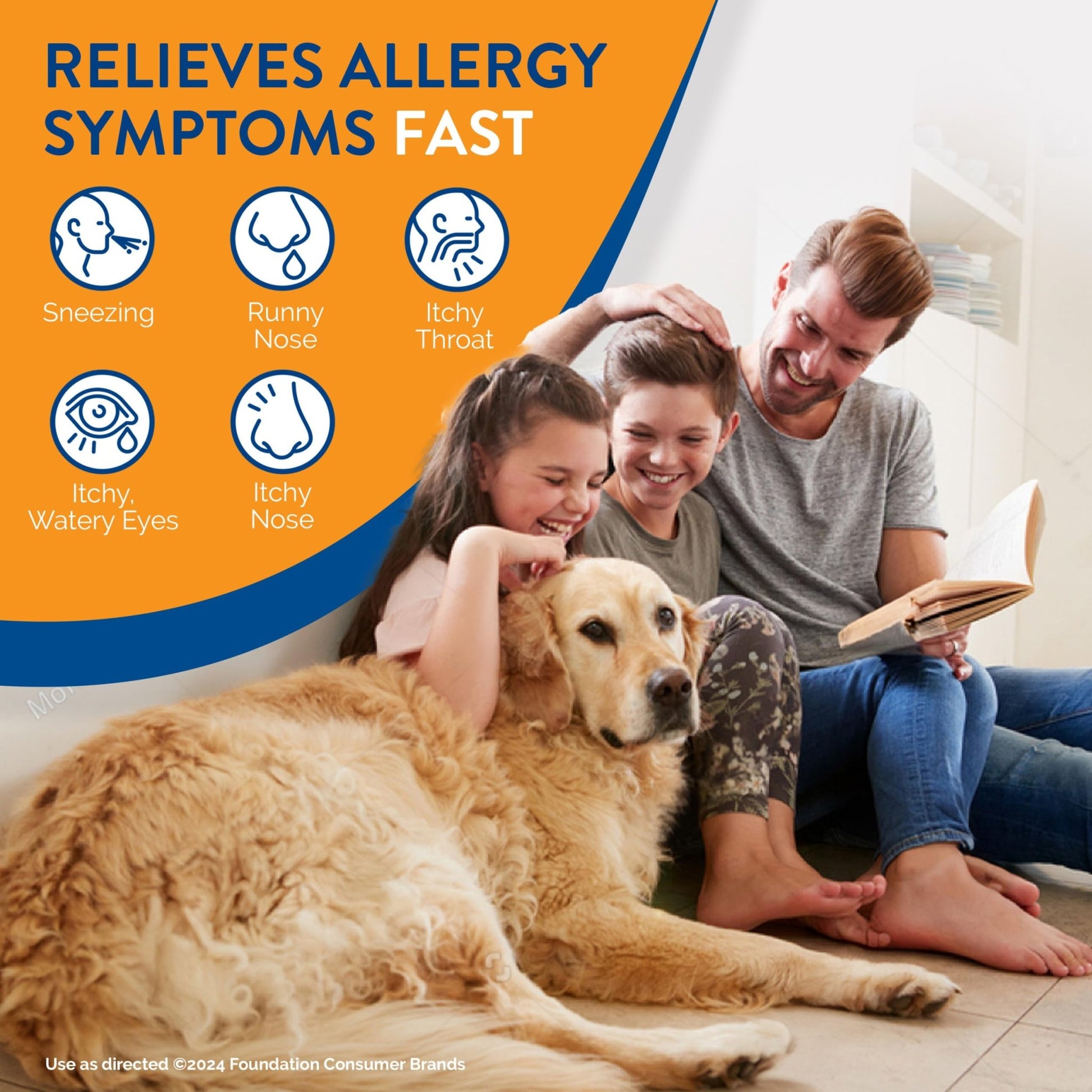 Alavert 24 Hour Allergy Relief Tablets, Non-Drowsy Antihistamine, Orally Disintegrating Allergy Tablets, Loratadine 10 mg, Citrus Burst Flavor, 18 Count - dailyvitalstore