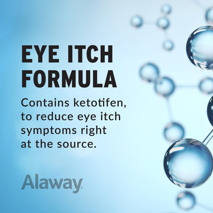 Alaway Antihistamine Eye Drops for Itchy Eyes, Fast-Acting, Up to 12-Hour Eye Itch Relief, Clinically Tested Prescription-Strength Formula, 0.34 Fl Oz - dailyvitalstore