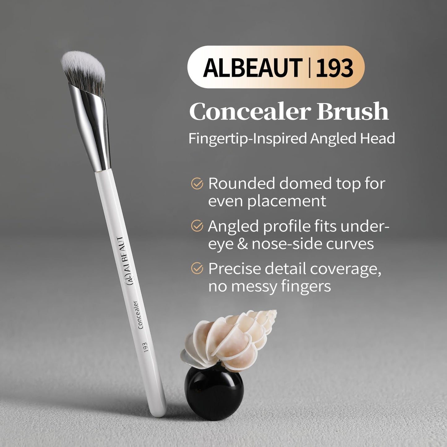 Albeaut Concealer Brush, Angled Under Eye Makeup Small Foundation Precision Face Blending Brush (193 concealer brush) - dailyvitalstore