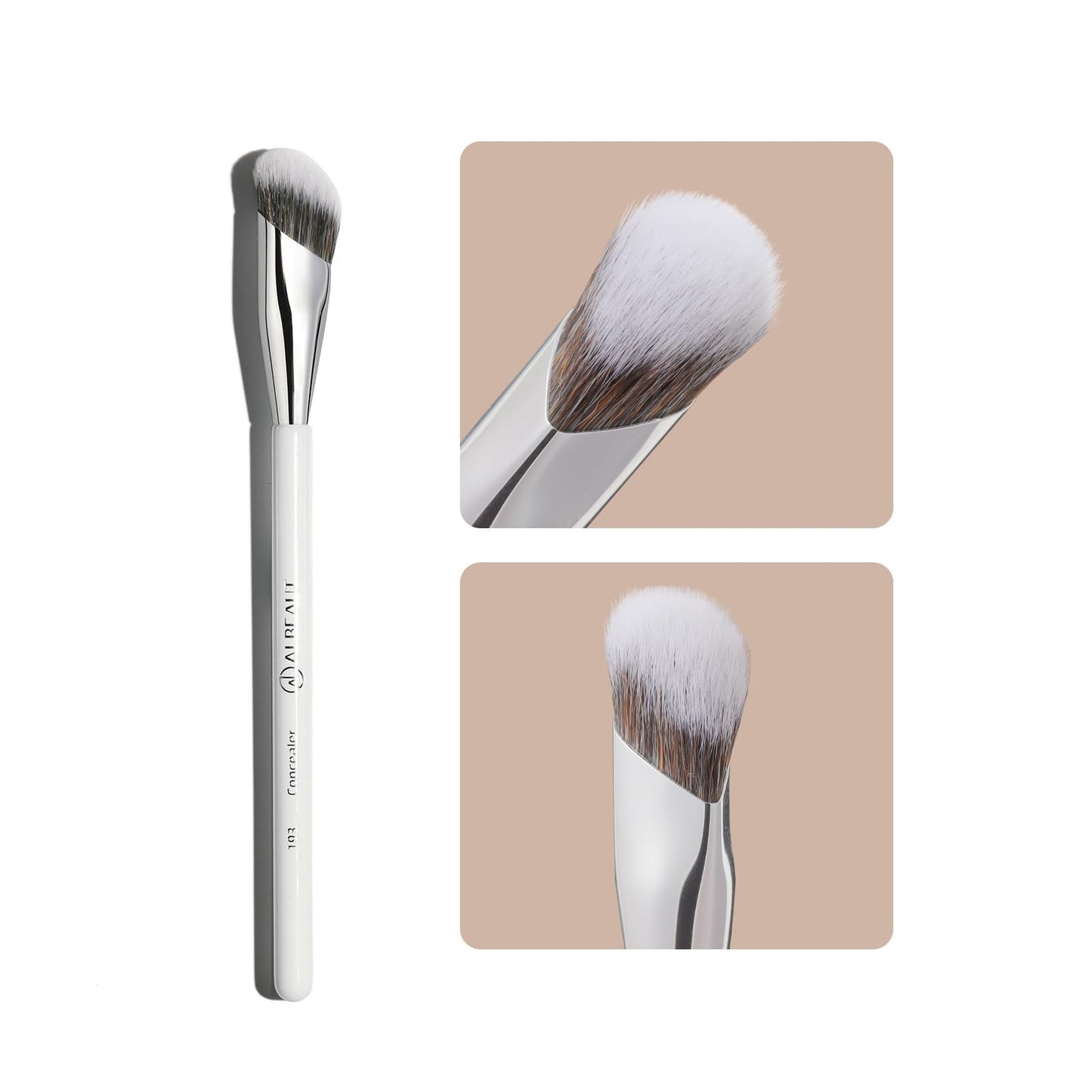 Albeaut Concealer Brush, Angled Under Eye Makeup Small Foundation Precision Face Blending Brush (193 concealer brush) - dailyvitalstore