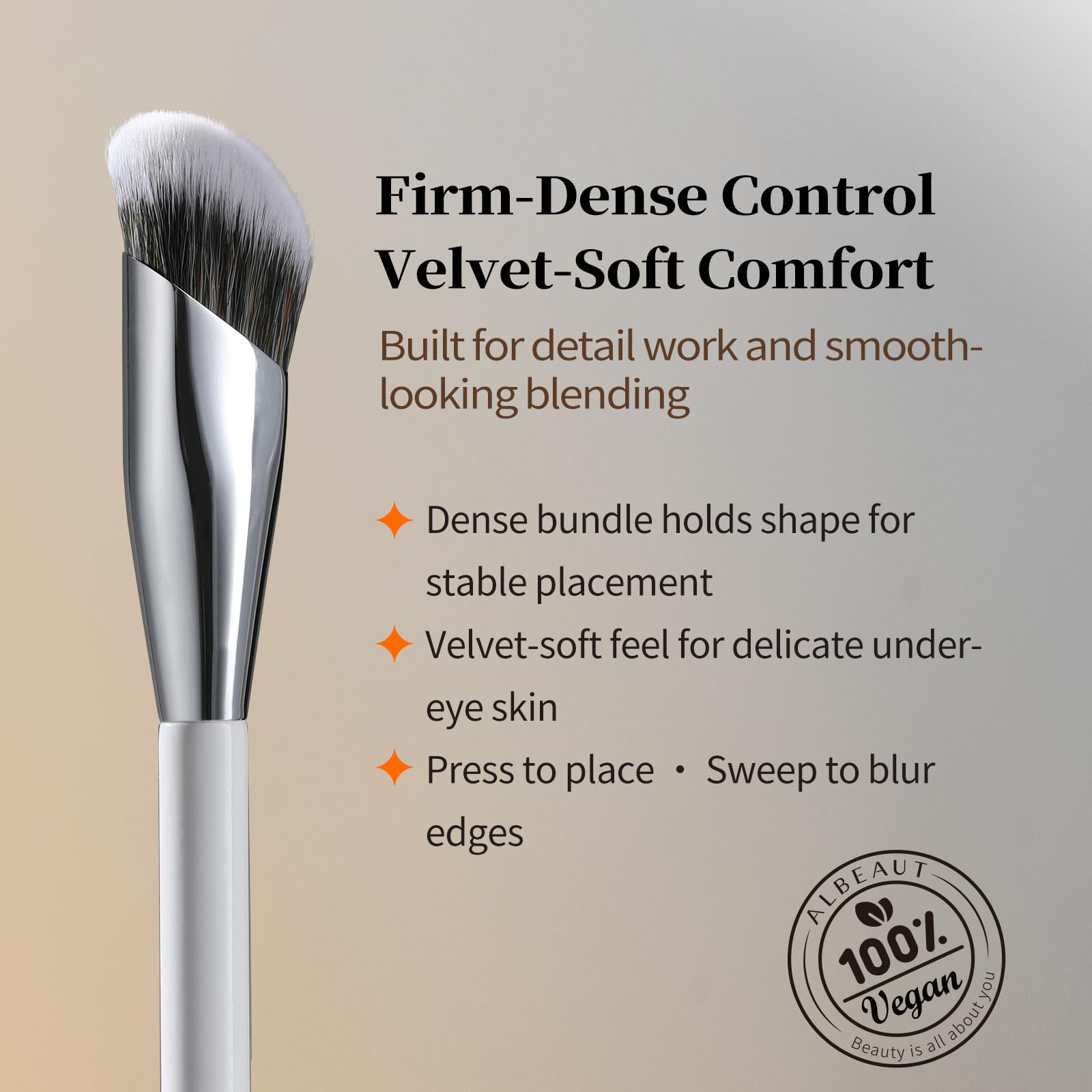 Albeaut Concealer Brush, Angled Under Eye Makeup Small Foundation Precision Face Blending Brush (193 concealer brush) - dailyvitalstore